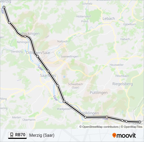 RB70 Train Line Map