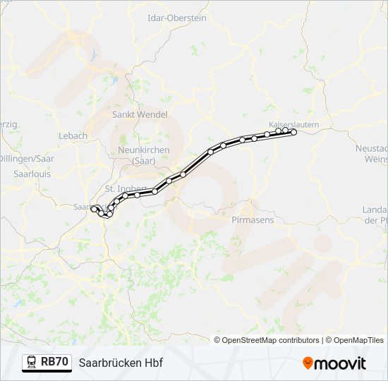 RB70 Train Line Map