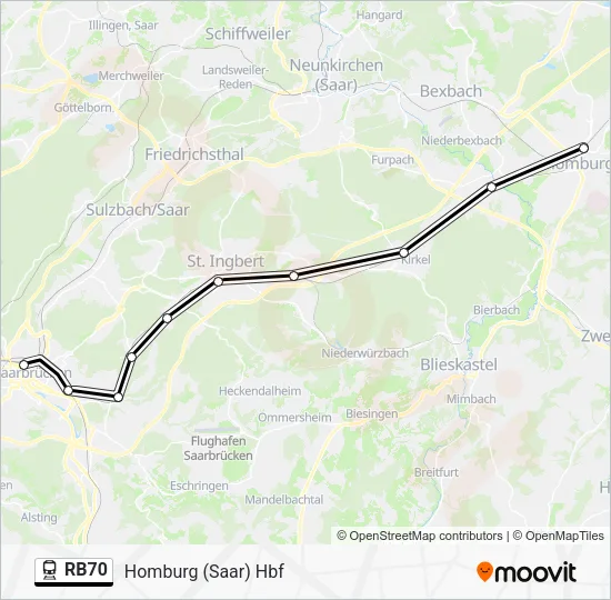 RB70 Train Line Map