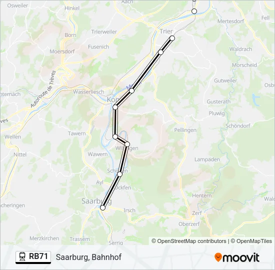 RB71 Train Line Map