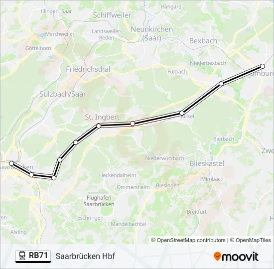 RB71 Train Line Map