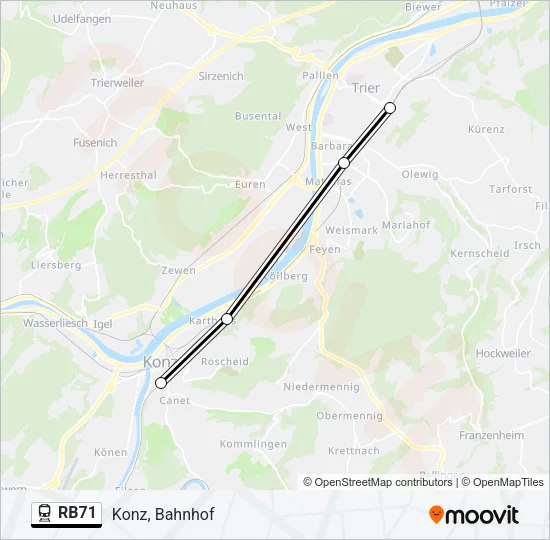RB71 Train Line Map
