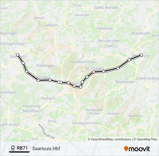 RB71 Train Line Map