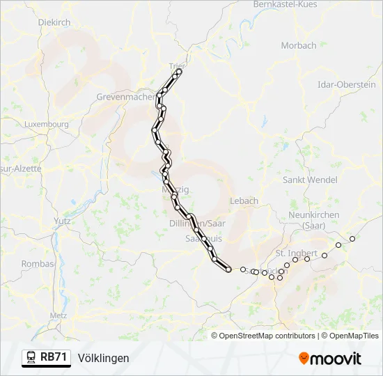 RB71 Train Line Map