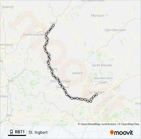 RB71 Train Line Map
