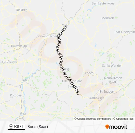 RB71 Train Line Map