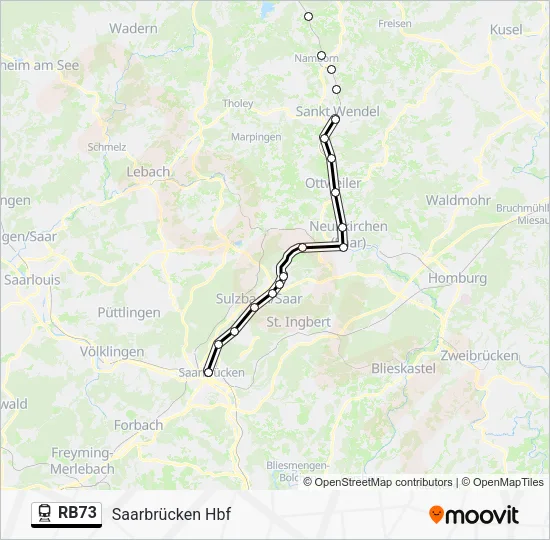RB73 Train Line Map