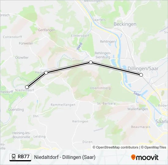RB77 Train Line Map