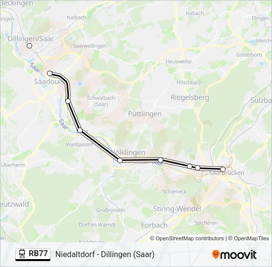 RB77 Train Line Map
