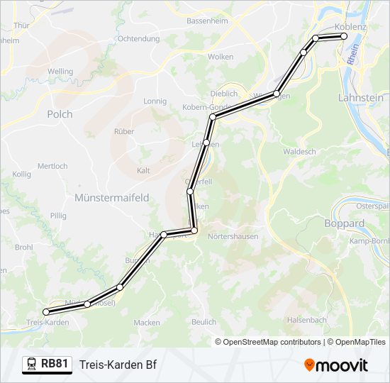 RB81 Train Line Map