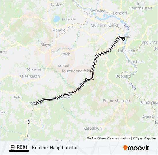 RB81 Train Line Map
