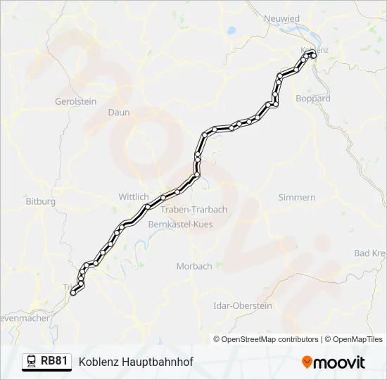 RB81 Train Line Map