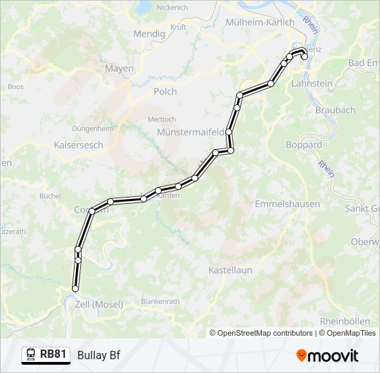 RB81 Train Line Map