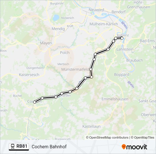 RB81 Train Line Map