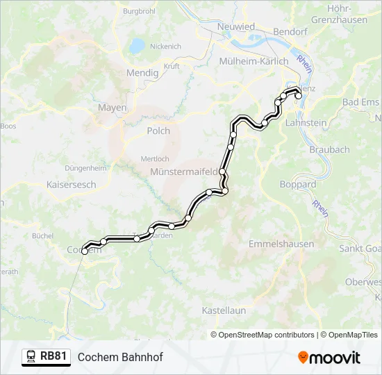 RB81 Train Line Map