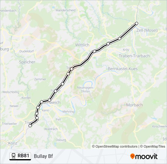 RB81 Train Line Map