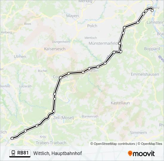 RB81 Train Line Map