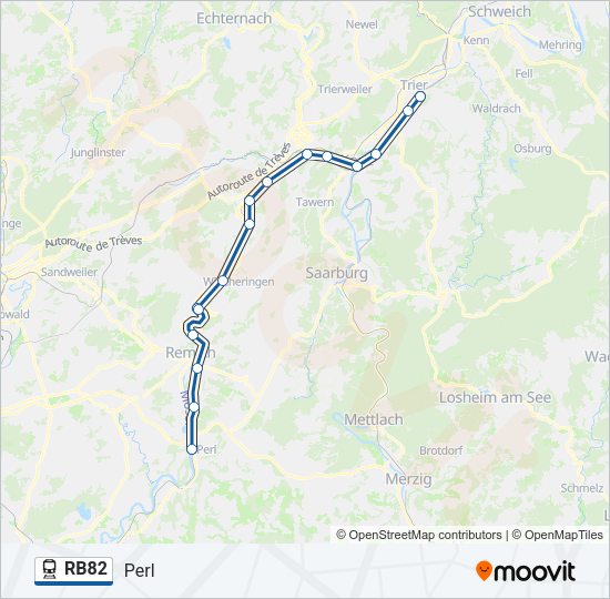 RB82 Train Line Map