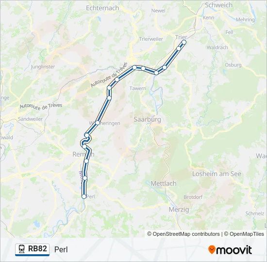 RB82 Train Line Map