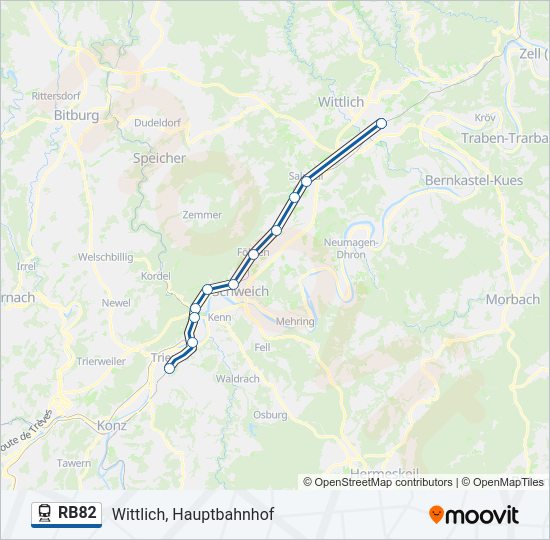 RB82 Train Line Map