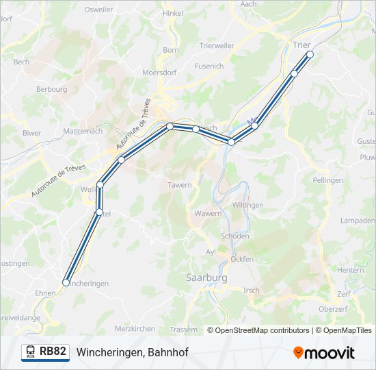 RB82 Train Line Map