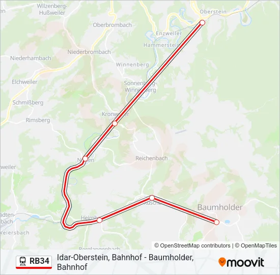 RB34 Train Line Map