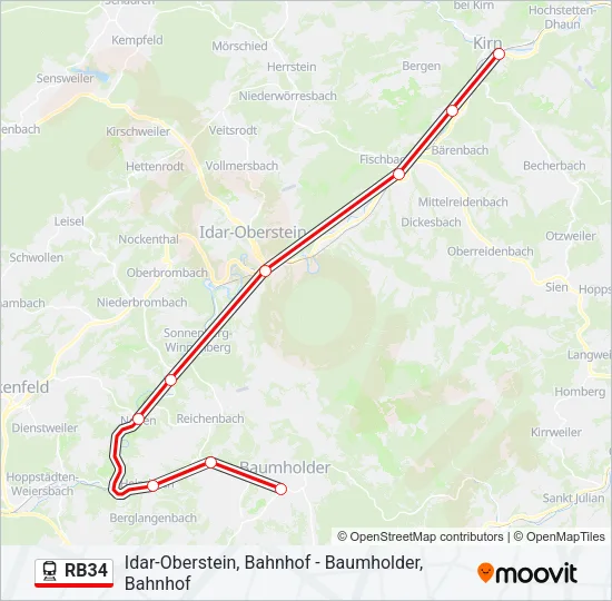RB34 Train Line Map