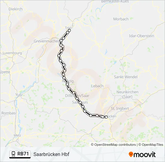 RB71 Train Line Map