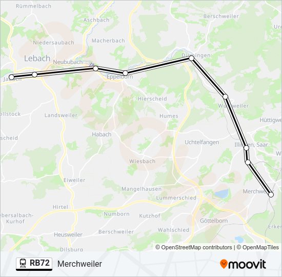 RB72 Train Line Map
