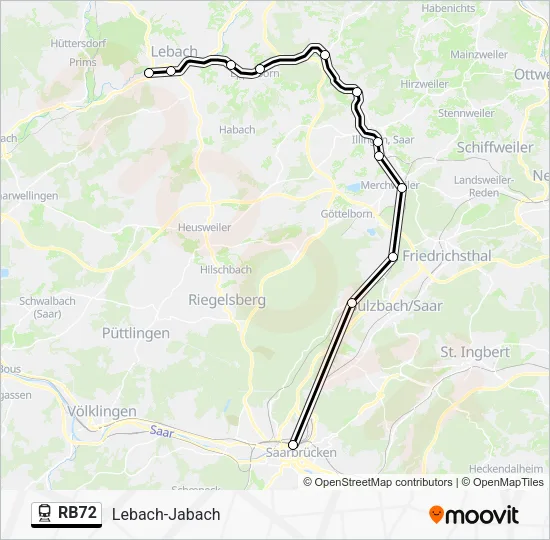 RB72 Train Line Map
