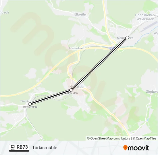 RB73 Train Line Map