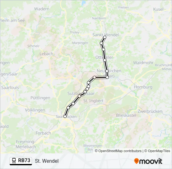 RB73 Train Line Map