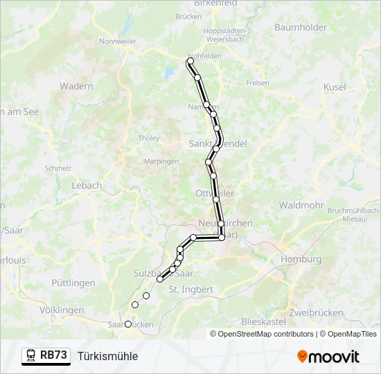 RB73 Train Line Map