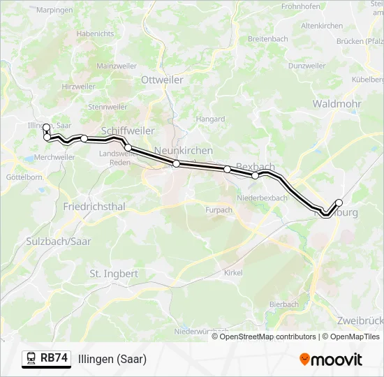 RB74 Train Line Map