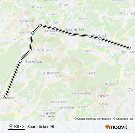 RB76 Train Line Map
