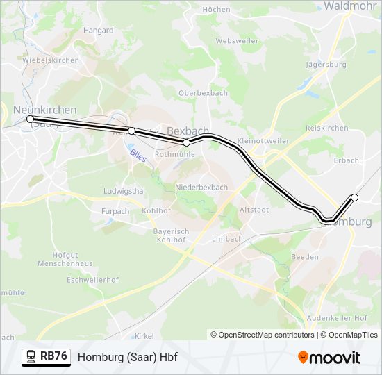 RB76 Train Line Map