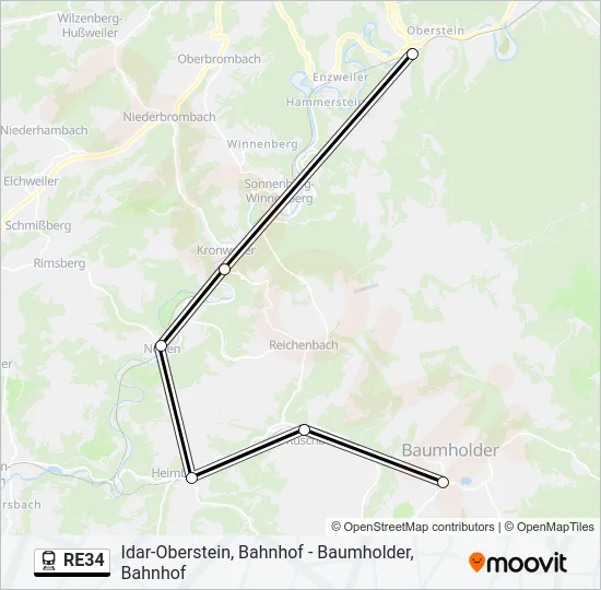 RE34 Train Line Map