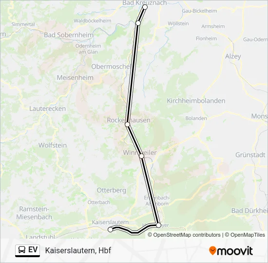 Автобус EV: карта маршрута