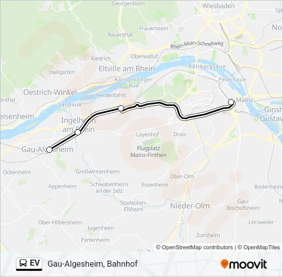 Автобус EV: карта маршрута