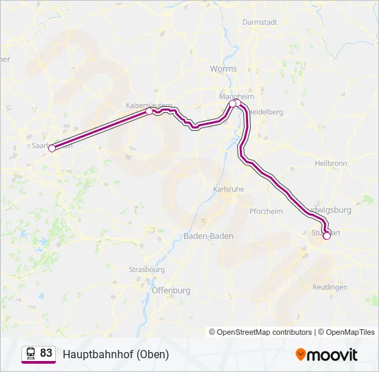 83 Train Line Map