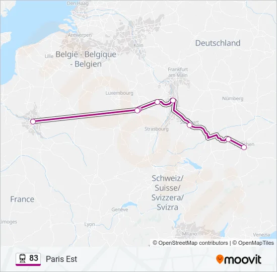 83 Train Line Map