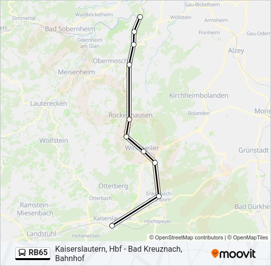 RB65 Bus Line Map