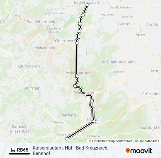 RB65 Bus Line Map