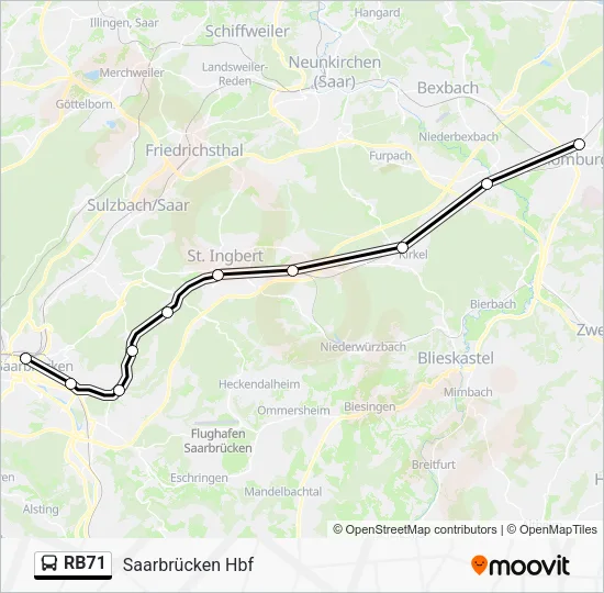 RB71 Bus Line Map