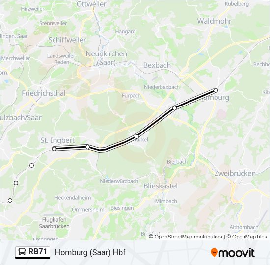 RB71 Bus Line Map