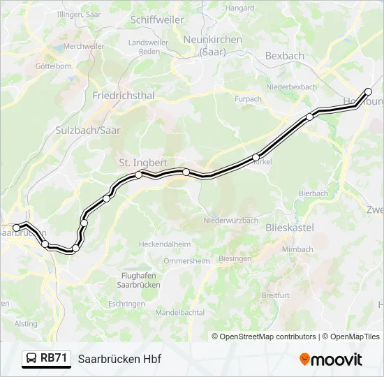 RB71 Bus Line Map