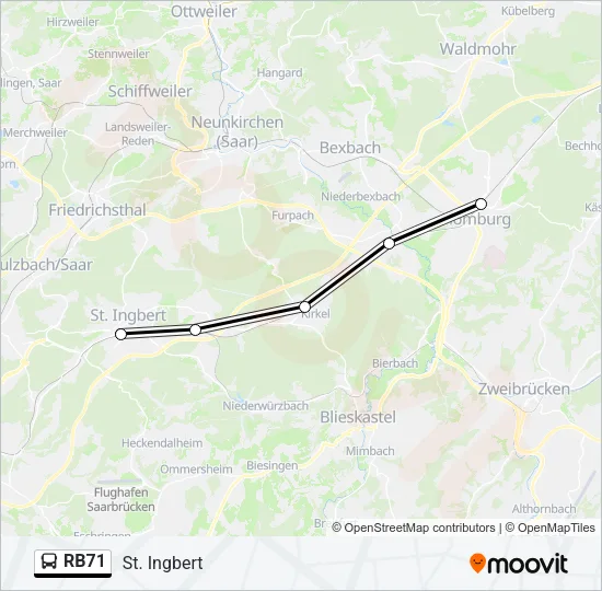 RB71 Bus Line Map