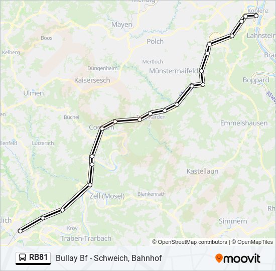 RB81 Bus Line Map