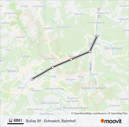 RB81 Bus Line Map