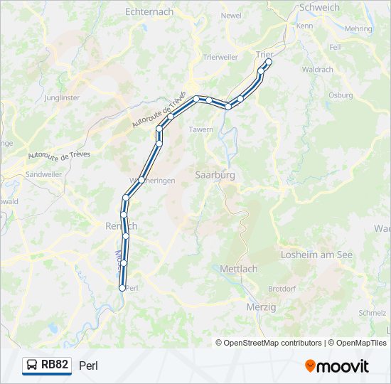 RB82 Bus Line Map